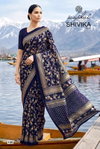 Shivika Vol 1 By Kashvi Black Moss Foil Saree Wholesalers In Surat
